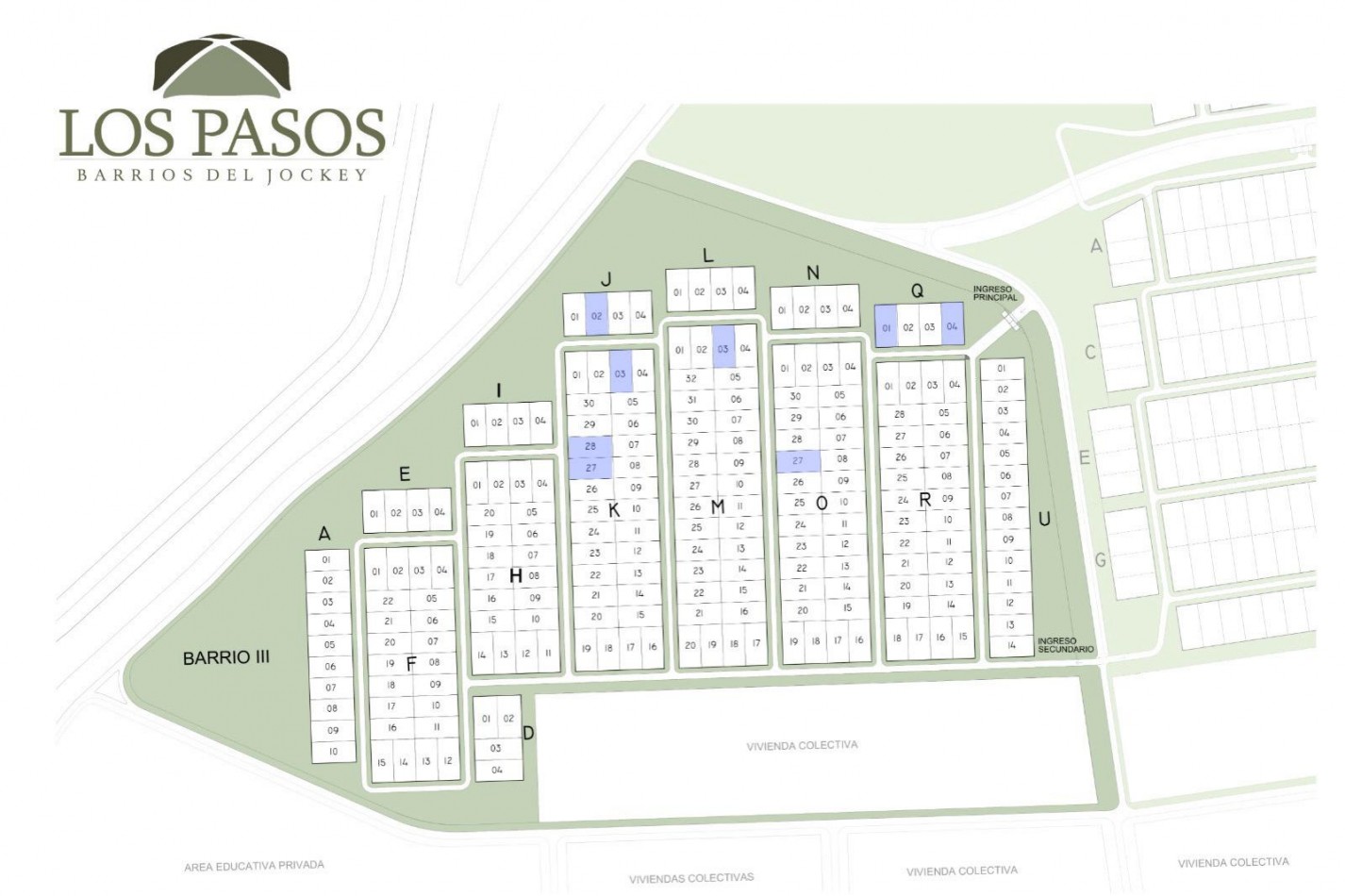 Venta Terreno Country Los Pasos barrio cerrado. Tenemos lotes en los 4 barrios.