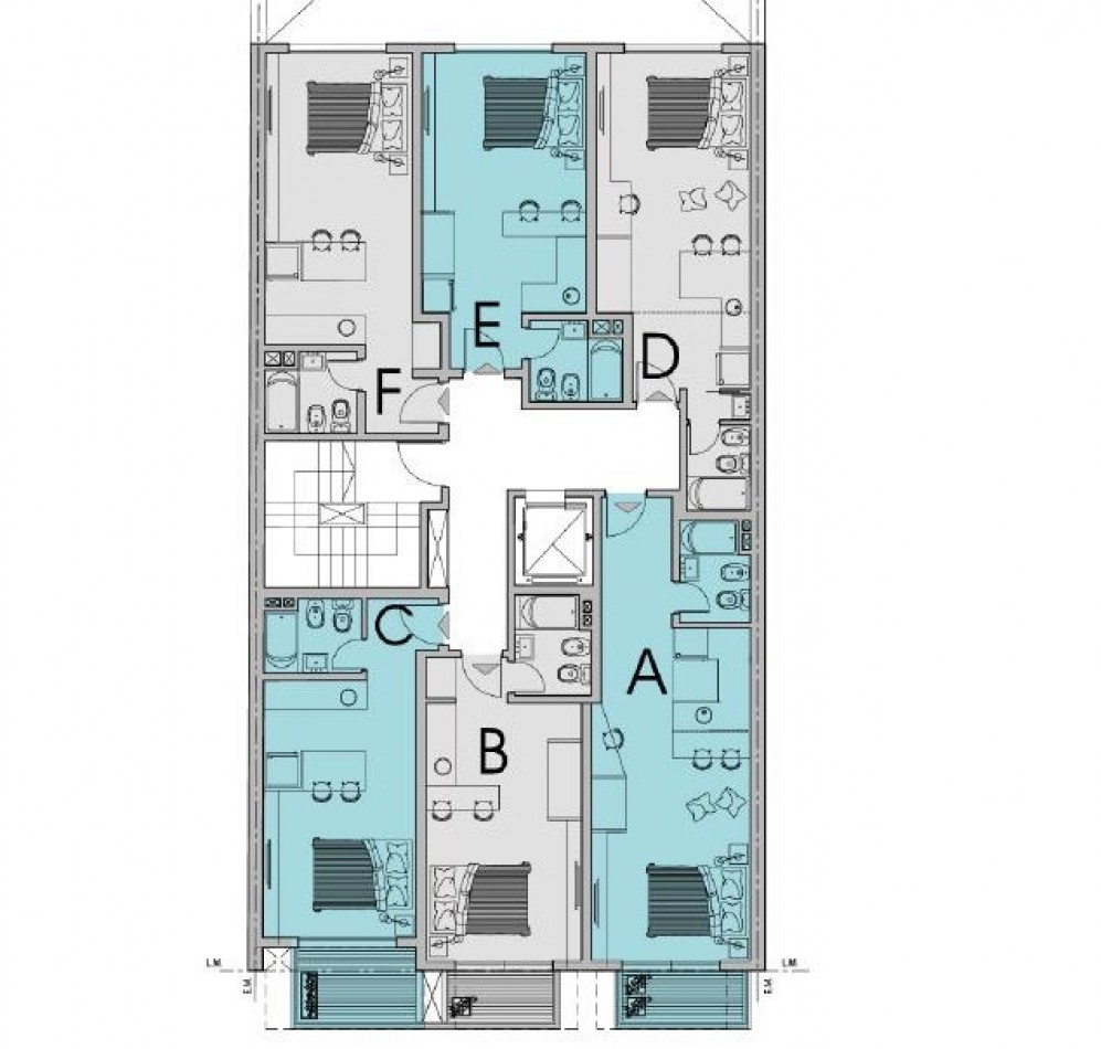 VENTA MONOAMBIENTE A ESTRENAR- CENTRO- 7to PISO dto D TORRE 1 CONTRAFRENTE 25m2.