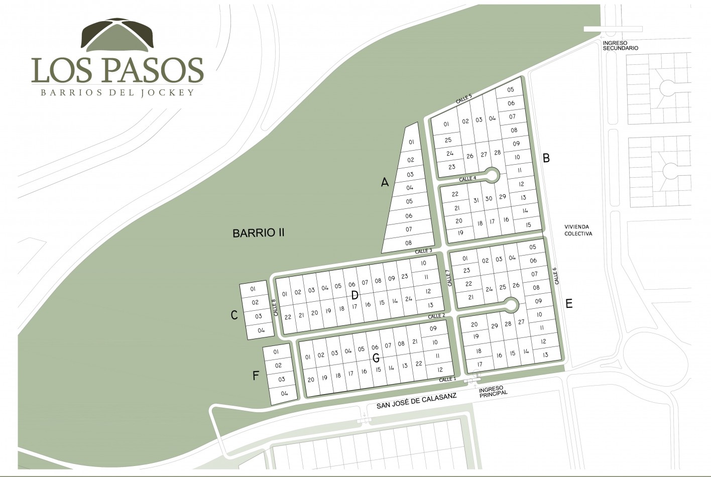 RETASADO, LOS PASOS GOLF o LOS PASOS 2 terreno 800m2 FRENTE SUR, central, NO ES PERIMETRAL, CUOTA DE OBRA PAGADA