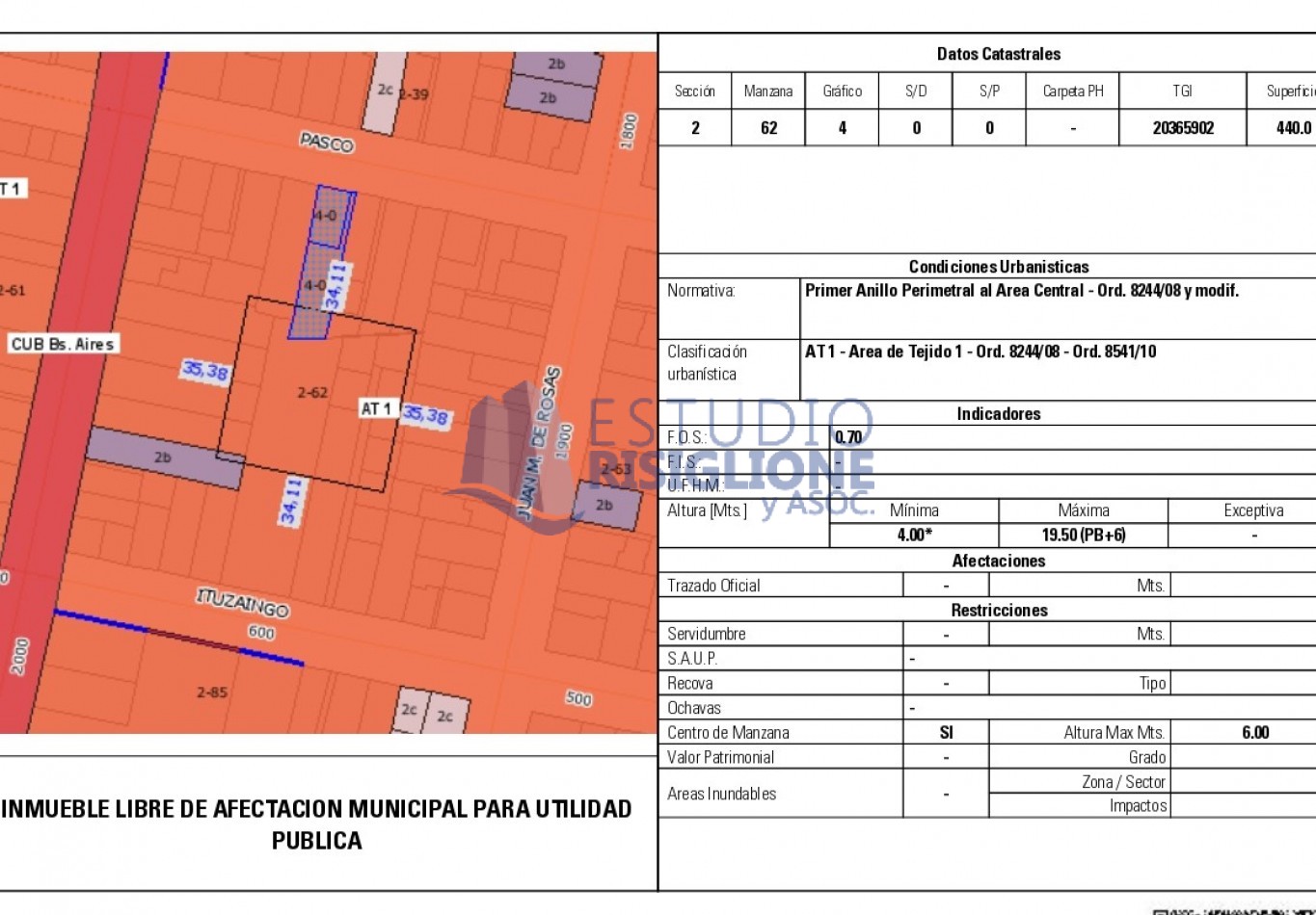  TERRENO APTO DESARROLLO PB + 6 - BARRIO ABASTO - PASCO 653, ROSARIO